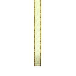 AussieSuperStore Party Essentials Cream/Gold Satin with Metallic Edge Ribbon 10mm (in 8 colours) Satin with Metallic Edge Ribbon 10mm | Gift Packaging Wrapping Ribbon 9331468000709 VGSCR10